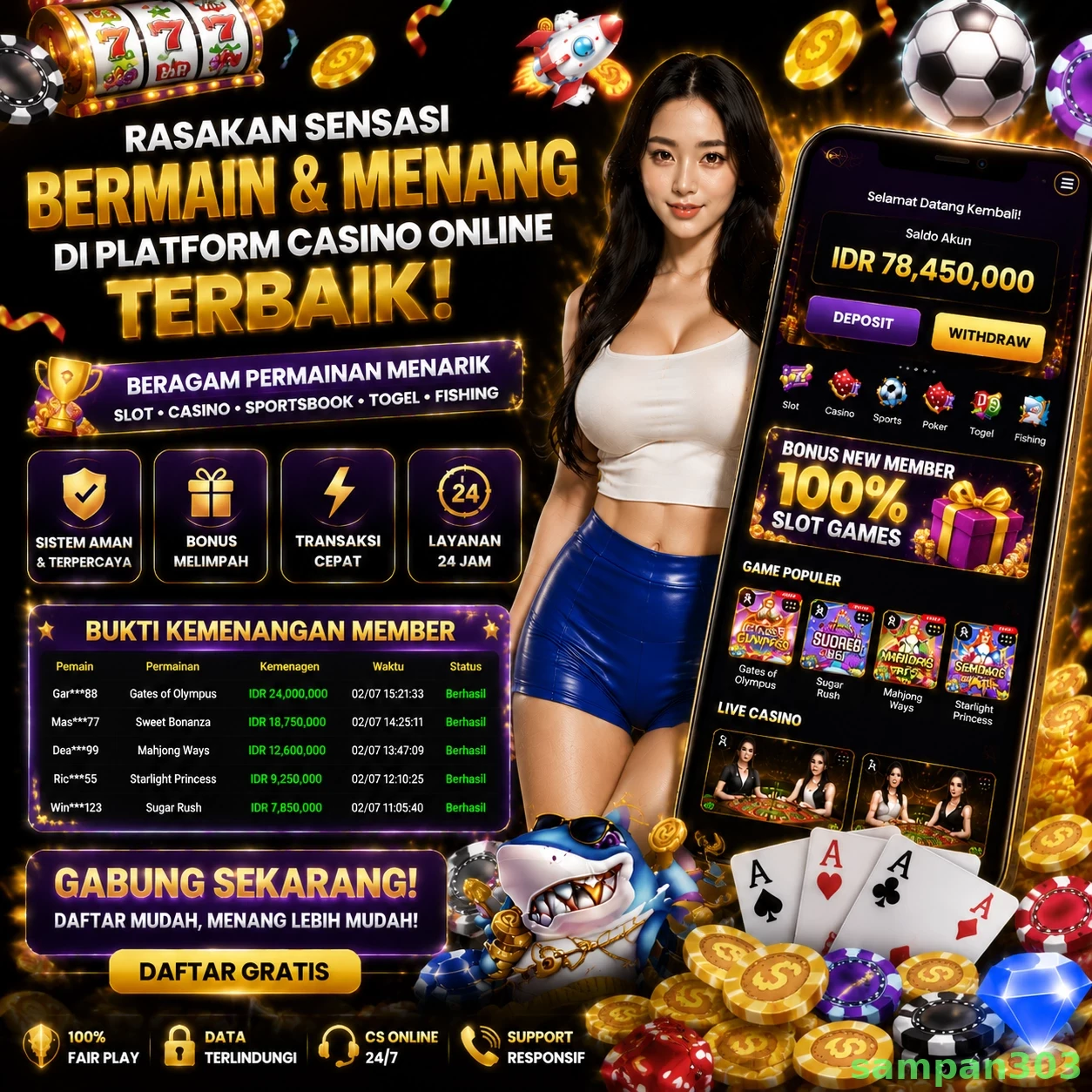 sampan303 Bonus Menarik